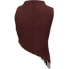 image:imageJW PEI Womens Adeline Asymmetric Fringe Sueded TopBurgundy