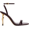 image:imageJW PEI Womens Alivia Gold Metal Heel SandalsClaret Red