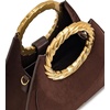 image:imageJW PEI Womens Amiya Leaf Handle Sculpture BagMocha Brown