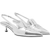 image:imageJW PEI Womens Carla Soft Padded Kitten Heel PumpsSilver