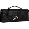 image:imageJW PEI Womens Celeste Woven Textured Envelope Top Handle BagBlack Croc