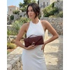 image:imageJW PEI Womens Celeste Woven Textured Envelope Top Handle BagBurgundy