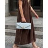 image:imageJW PEI Womens Celeste Woven Textured Envelope Top Handle BagLight Blue Croc