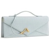 image:imageJW PEI Womens Celeste Woven Textured Envelope Top Handle BagLight Blue Croc
