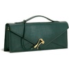image:imageJW PEI Womens Celeste Woven Textured Envelope Top Handle BagOlive Green Lizard Texture