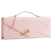 image:imageJW PEI Womens Celeste Woven Textured Envelope Top Handle BagPink Croc