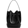 image:imageJW PEI Womens Clara Lock Accent Bucket Shoulder BagBlack Croc
