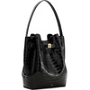 image:imageJW PEI Womens Clara Lock Accent Bucket Shoulder BagBlack Croc