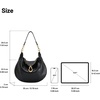 image:imageJW PEI Womens Daria Metal Pendant Embellished Shoulder BagBlack