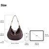 image:imageJW PEI Womens Daria Metal Pendant Embellished Shoulder BagDark Brown
