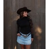 image:imageJW PEI Womens Ella Sheer Ruched Turtleneck TopBlack