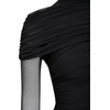 image:imageJW PEI Womens Ella Sheer Ruched Turtleneck TopBlack