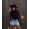 image:imageJW PEI Womens Ella Sheer Ruched Turtleneck TopBlack