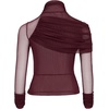 image:imageJW PEI Womens Ella Sheer Ruched Turtleneck TopBurgundy
