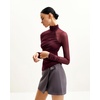 image:imageJW PEI Womens Ella Sheer Ruched Turtleneck TopBurgundy