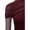 image:imageJW PEI Womens Ella Sheer Ruched Turtleneck TopBurgundy