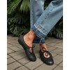 image:imageJW PEI Womens Erika Topstitching Laceup Ballet FlatsBlack