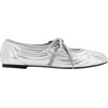 image:imageJW PEI Womens Erika Topstitching Laceup Ballet FlatsSilver