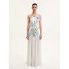 image:imageJW PEI Womens Floral Print Strapless Mixed Maxi Dress  IvoryWhite