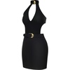 image:imageJW PEI Womens Gabriella Belted Cutout Halter Mini DressBlack