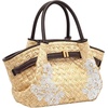 image:imageJW PEI Womens Hana Mini Tote BagBrown Faux Straw Beading