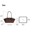 image:imageJW PEI Womens Hana Wide Faux Suede Tote BagDark Brown