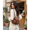 image:imageJW PEI Womens Harper Buckle Pocket BackpackDark Brown