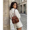 image:imageJW PEI Womens Harper Buckle Pocket BackpackDark Brown