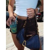 image:imageJW PEI Womens Jayla Metal Pendant Embellished Shoulder BagBlue Denim
