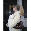 image:imageJW PEI Womens Jayla Metal Pendant Embellished Shoulder BagDeep Burgundy