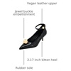 image:imageJW PEI Womens Jewel Buckle Kitten Heels PumpsBlack