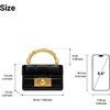 image:imageJW PEI Womens Kaia Bamboo Metal Handle HandbagBlack