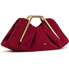 image:imageJW PEI Womens Lila Metal Frame ClutchRed Faux Suede