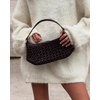 image:imageJW PEI Womens Lily Shoulder BagDeep Claret Bamboo Woven