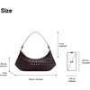 image:imageJW PEI Womens Lily Shoulder BagDeep Claret Bamboo Woven