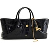 image:imageJW PEI Womens Maeve Dachshund Metal Charm Tote BagBlack Croc