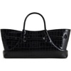 image:imageJW PEI Womens Maeve Dachshund Metal Charm Tote BagBlack Croc