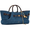 image:imageJW PEI Womens Maeve Dachshund Metal Charm Tote BagBlue Denim