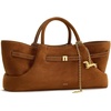 image:imageJW PEI Womens Maeve Dachshund Metal Charm Tote BagBrown
