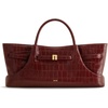 image:imageJW PEI Womens Maeve Dachshund Metal Charm Tote BagBurgundy Croc
