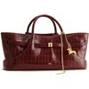 image:imageJW PEI Womens Maeve Dachshund Metal Charm Tote BagBurgundy Croc