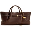 image:imageJW PEI Womens Maeve Dachshund Metal Charm Tote BagDark Brown