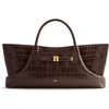 image:imageJW PEI Womens Maeve Dachshund Metal Charm Tote BagDark Brown Croc