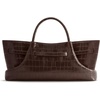 image:imageJW PEI Womens Maeve Dachshund Metal Charm Tote BagDark Brown Croc