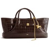 image:imageJW PEI Womens Maeve Dachshund Metal Charm Tote BagDark Brown Croc