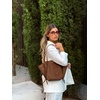 image:imageJW PEI Womens Nala Wide Tote BagMocha Brown