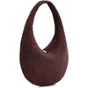 image:imageJW PEI Womens Nola Faux Suede Woven Hobo Shoulder BagDark Mocha