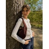 image:imageJW PEI Womens Nola Faux Suede Woven Hobo Shoulder BagDark Mocha