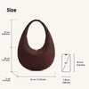 image:imageJW PEI Womens Nola Faux Suede Woven Hobo Shoulder BagDark Mocha