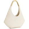 image:imageJW PEI Womens Olivia HandWoven Metal Handle Hobo BagWhite